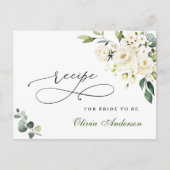 Witte rozen Eucalyptus Vrijgezellenfeest Recipe Ka Briefkaart (Voorkant)