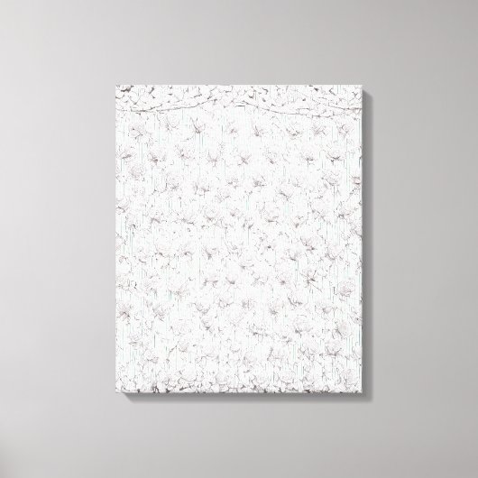 Witte rozen F Canvas Afdruk (Voorkant)