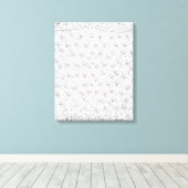 Witte rozen F Canvas Afdruk (Insitu (Houten vloer))