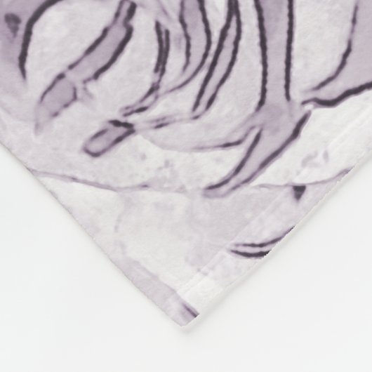 Witte rozen fleece deken (Hoek)