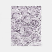 Witte rozen fleece deken (Voorkant)