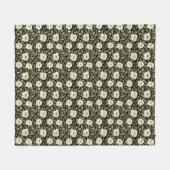 Witte rozen fleece deken (Voorkant (Horizontaal))