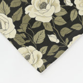 Witte rozen fleece deken (Hoek)