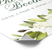 Witte Rozen Fotohokje Bord  Poster (Hoek)