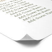 Witte Rozen Frame Religieus Trouw Zittijd Chart Poster (Hoek)