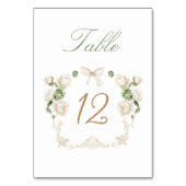 Witte Rozen Frame Tafelnummer (Voorkant)