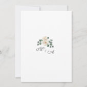 Witte Rozen Garden Weddenschap Kaart (Achterkant)