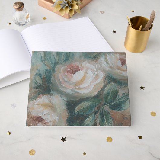 Witte Rozen Gastenboek (Voorkant open)