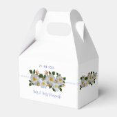 Witte rozen gepersonaliseerd bedankdoosjes (Voorkant Zijde)