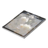 Witte rozen gepersonaliseerd notitieblok (Linkerzijde)