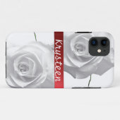 Witte rozen gepersonaliseerde iPhone 5 hoes (Achterkant (horizontaal))