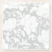 Witte rozen glazen onderzetter (Achterkant)