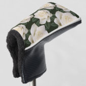 Witte rozen golfheadcover (3/4 voorkant)