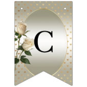 Witte Rozen Gouden Harten Brandende Vlag Vlaggetjes (Eerste vlag)