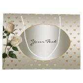 Witte Rozen Gouden Harten Cadeautas (Achterkant)