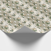 Witte Rozen Gouden Harten Inpakpapier (Hoek)