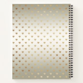 Witte Rozen Gouden Harten Notitieboek (Achterkant)
