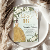 Witte rozen goudrozen groen olijfblad kaart