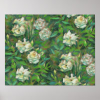 Witte rozen groene bladeren bloemen bloemen schild