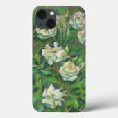 Witte rozen, groene bladeren, mooie bloemen Case-Mate iPhone case (Achterkant)