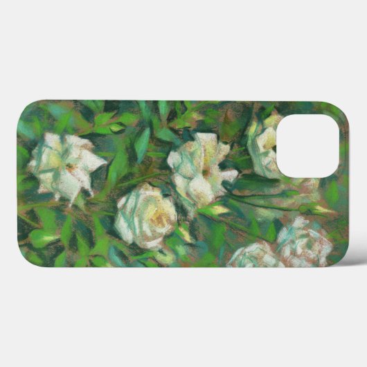 Witte rozen, groene bladeren, mooie bloemen Case-Mate iPhone case (Achterkant (horizontaal))