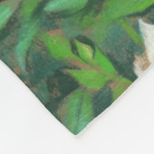 Witte rozen, groene bladeren, mooie bloemen fleece deken (Hoek)