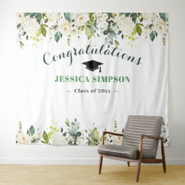 Witte Rozen Groene Bloemen Foto Grad Afbeelding Ac Wandkleed