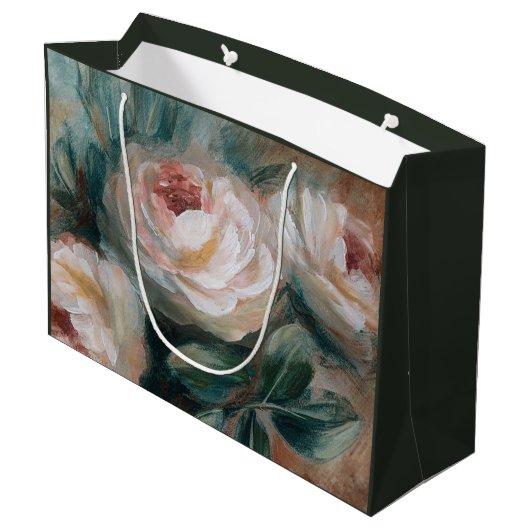 Witte Rozen Groot Cadeauzakje (Achterkant Gekanteld)