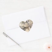 Witte rozen hart sticker (Envelop)