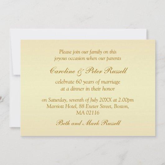 Witte rozen, harten 60ste huwelijksverjaardag kaart (Achterkant)