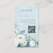 Witte Rozen Hellebores Zilveren Eucalyptus Bruilof Informatiekaartje (Voorkant)