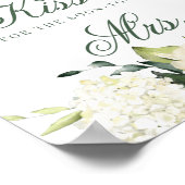 Witte Rozen Hoeveel Kussen Bord Poster (Hoek)