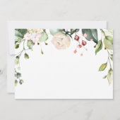 Witte rozen, hortensia Bruidsmeisje Voorstelkaart Bedankkaart (Achterkant)