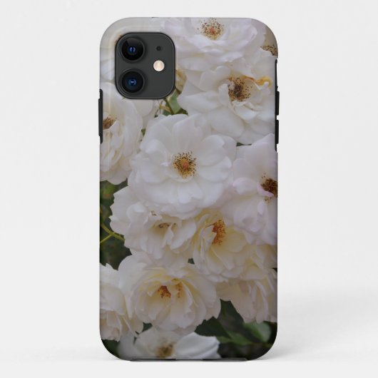 Witte Rozen in Bloom Telefoon Case (Achterkant)