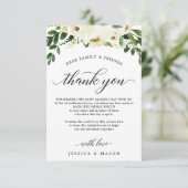 Witte rozen in plaats van favoriete kaart (Staand voorkant)