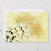 Witte rozen Jubileum Sla de datum op Save The Date (Voorkant)