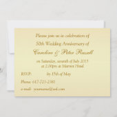 Witte rozen Jubileum Sla de datum op Save The Date (Achterkant)