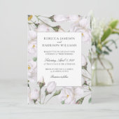 witte rozen kaart (Staand voorkant)