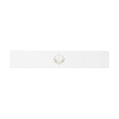 Witte Rozen Kader Religieuze Trouw Monogrammen Uitnodigingen Wikkel (Vlak)