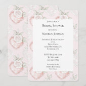  Witte Rozen Kant Harten Vrijgezellenfeest Kaart (Voorkant / Achterkant)