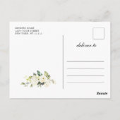 Witte Rozen Kant Rustieke Bruiloft Save the Date Briefkaart