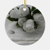 witte rozen keramisch ornament (Voorkant)