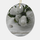 witte rozen keramisch ornament (Links)