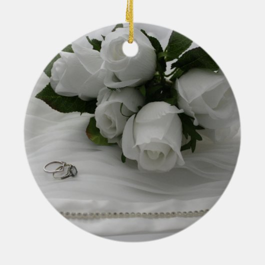 witte rozen keramisch ornament (Achterkant)