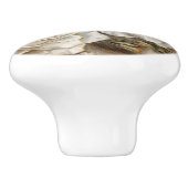 Witte Rozen Keramische Knop (Zijkant)