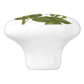 Witte rozen keramische knop (Zijkant)