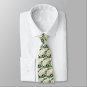 Witte Rozen Klassieke Formele Bloemenkraaghalsdoek Stropdas (Gebonden)