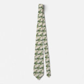 Witte Rozen Klassieke Formele Bloemenkraaghalsdoek Stropdas (Voorkant)