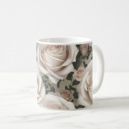 witte rozen koffiemok