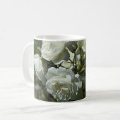  witte rozen koffiemok (Voorkant links)